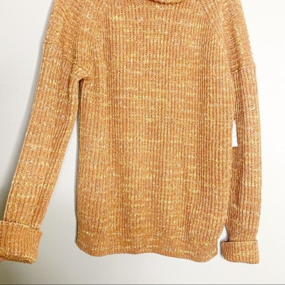 NWT Free People Leo Long Sleeve Cowl Neck Knit Tunic Sweater Petal Combo Small - Picture 6 of 11